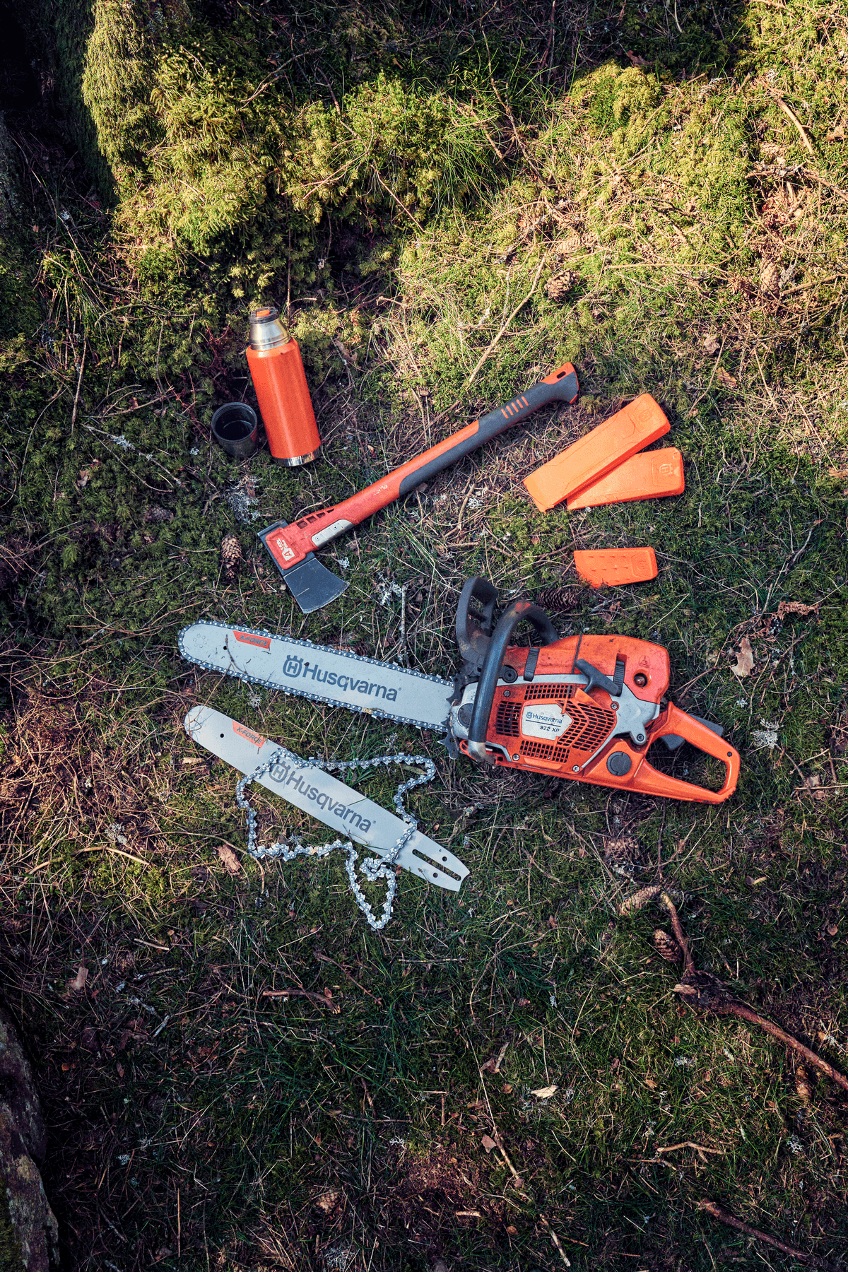 Prevence sevření pily a řízení pádu