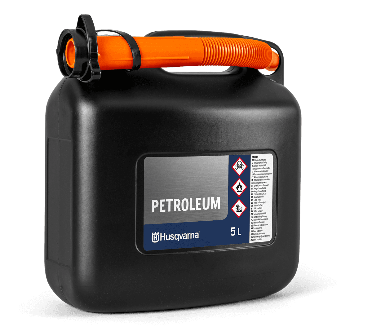 Kanystr na benzin Husqvarna, 5 l, černý