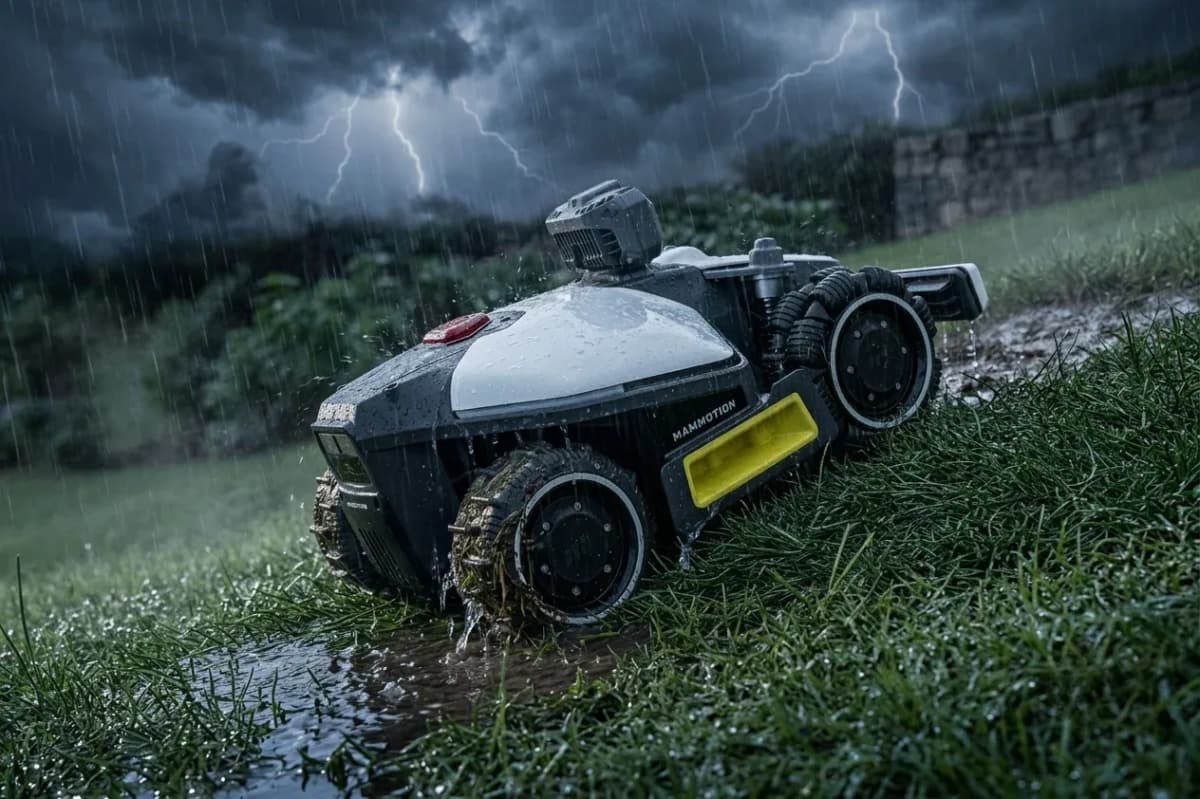 Může robotická sekačka sekat v dešti? Pravda, kterou by měl znát každý majitel zahrady